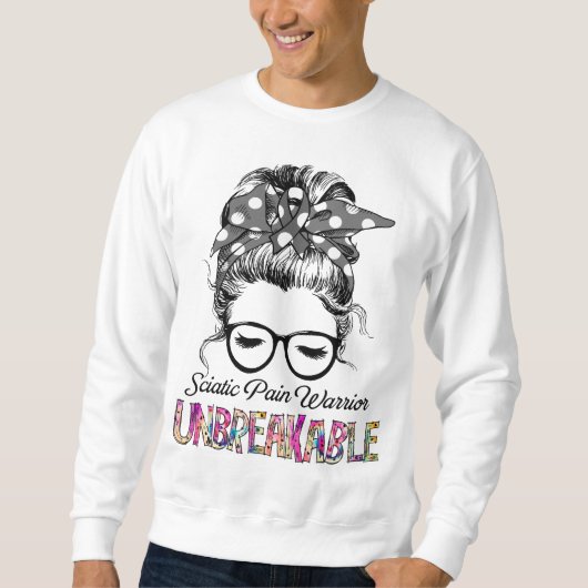Sciatic Pain Awareness Ribbon Support Geschenke Sweatshirt (Vorderseite)