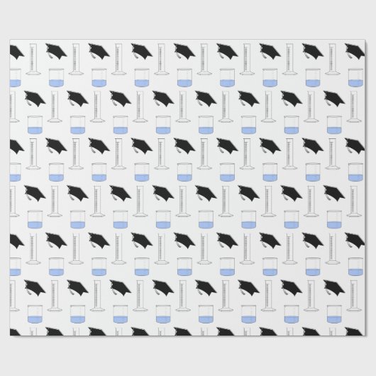 Science Abschluss Beaker Cap abgestufter Zylinder Geschenkpapier (Flach)