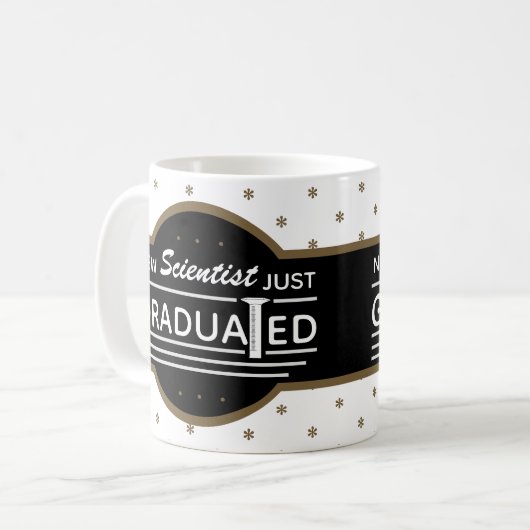 Science Abschluss Scientist Graduated Cylinder Kaffeetasse (Vorderseite Links)