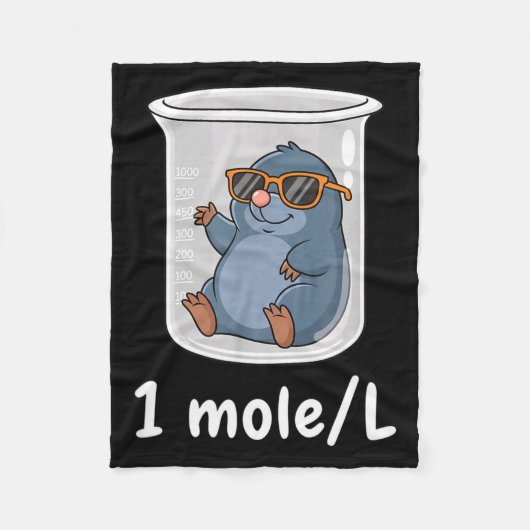 Science & Technology Funny Chemistry 1 Mole L Fleecedecke (Vorderseite)
