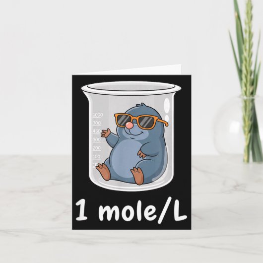 Science & Technology Funny Chemistry 1 Mole L Karte (Vorderseite)