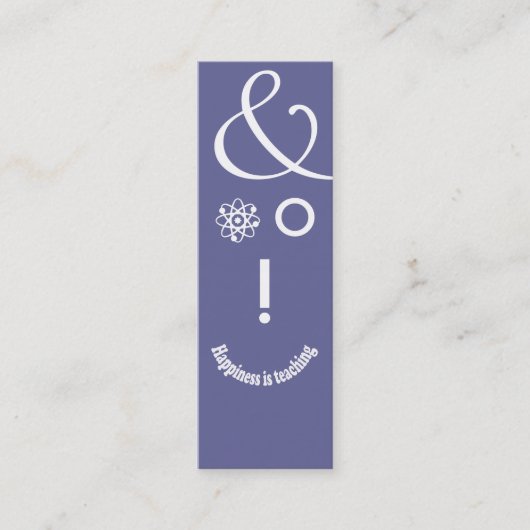Science Ampersand Education Teacher Geek Face Mini Visitenkarte (Vorderseite)