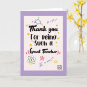 Science and Maths Teacher - Thank you Karte (Gelbe Blume)