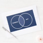 Science / Art Venn Diagramm Rechteckiger Aufkleber (Umschlag)