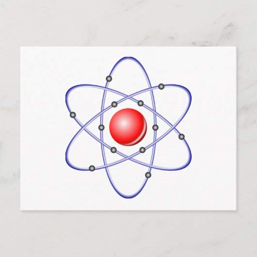 Science Atom Diagramm Postkarte (Vorderseite)