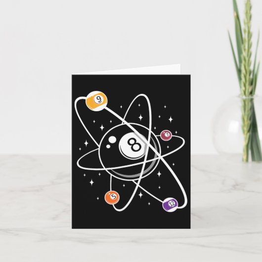Science Atom Pool Lover 8 Billiard Karte (Vorderseite)