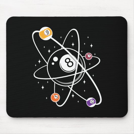 Science Atom Pool Lover 8 Billiard Mousepad (Vorne)
