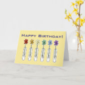 Science Beaker mit Blume Funny Birthday Card Karte (Gelbe Blume)