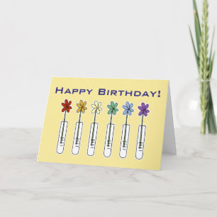 Science Beaker mit Blume Funny Birthday Card Karte