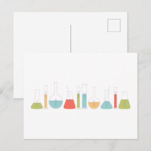 Science Beakers Postkarte (Vorne/Hinten)