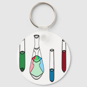 Science Beakers Test Tubes Solutions STEM Schlüsselanhänger