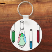 Science Beakers Test Tubes Solutions STEM Schlüsselanhänger (Vorderseite)