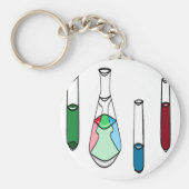 Science Beakers Test Tubes Solutions STEM Schlüsselanhänger (Vorne)