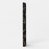 Science Biology Art Gold Muster Monogram Case-Mate iPhone Hülle (Hinten/Links)