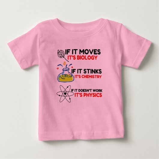 SCIENCE BIOLOGY CHEMISTRY PHYSICS BABY T-SHIRT (Vorderseite)