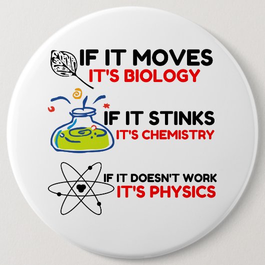 SCIENCE BIOLOGY CHEMISTRY PHYSICS BUTTON (Vorderseite)