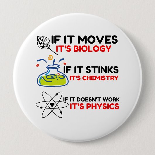 SCIENCE BIOLOGY CHEMISTRY PHYSICS BUTTON (Vorderseite)