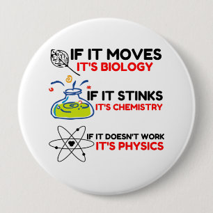 SCIENCE BIOLOGY CHEMISTRY PHYSICS BUTTON