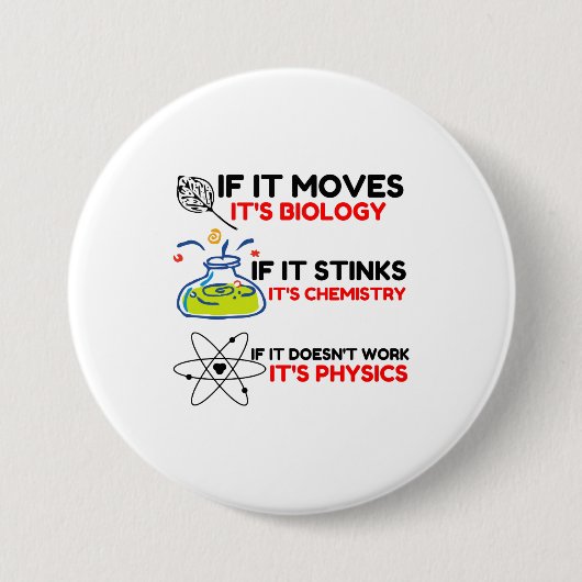 SCIENCE BIOLOGY CHEMISTRY PHYSICS BUTTON (Vorderseite)
