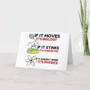 SCIENCE BIOLOGY CHEMISTRY PHYSICS FEIERTAGSKARTE