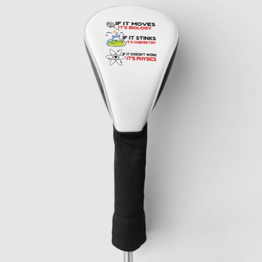 SCIENCE BIOLOGY CHEMISTRY PHYSICS GOLF HEADCOVER (Vorderseite)