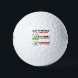 Science BIOLOGY CHEMISTRY PHYSICS Golfball<br><div class="desc">Cool,  Comic,  Love,  Funny,  Coupes,  Vintage sports,  Retro,  Party,  Cute,  Christmas,  Nerd,   humor,  Geek,  Hipster</div>