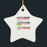 SCIENCE BIOLOGY CHEMISTRY PHYSICS KERAMIK ORNAMENT<br><div class="desc">Cool,  Comic,  Liebe,  Funny,  Coupes,  Vintager Sport,  Retro,  Niedlich,  Weihnachten,  Nerd,  Spaß,  Geek,  Hipster,  Wissenschaft</div>
