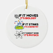 SCIENCE BIOLOGY CHEMISTRY PHYSICS KERAMIK ORNAMENT (Vorne)
