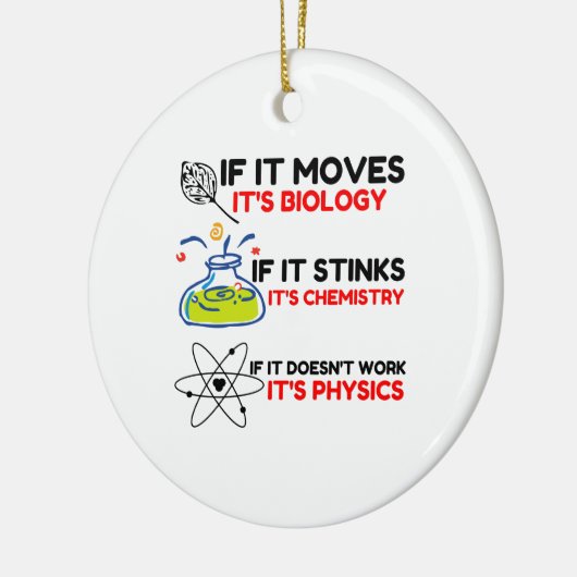 SCIENCE BIOLOGY CHEMISTRY PHYSICS KERAMIK ORNAMENT (Links)