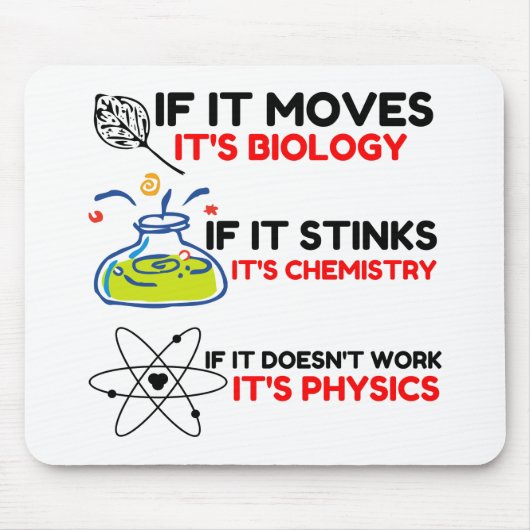 SCIENCE BIOLOGY CHEMISTRY PHYSICS MOUSEPAD (Vorne)