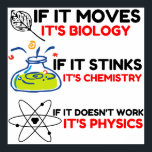SCIENCE BIOLOGY CHEMISTRY PHYSICS POSTER<br><div class="desc">Chemie,  Geschenk,  Biologie,  Student,  Ideenreichtum,  Physiker,  Zitat,  Lehrer,  Geek,  Physik,  Nerd,  Sprichwort,  lustig</div>