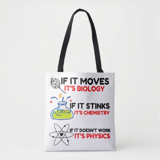 SCIENCE BIOLOGY CHEMISTRY PHYSICS TASCHE (Vorderseite)