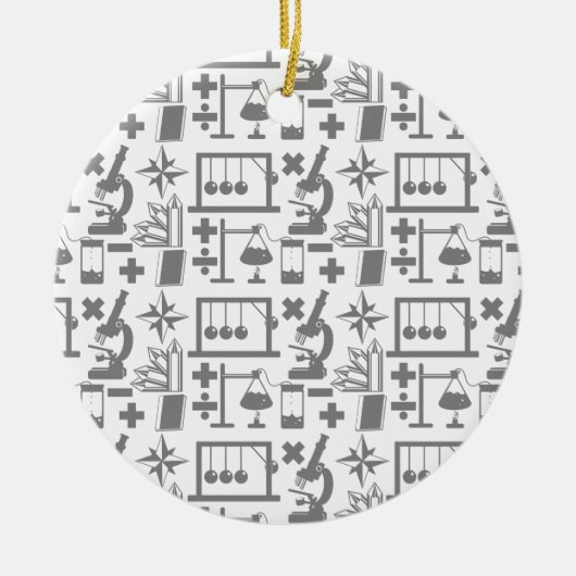 Science Biology Physics Geography Math Pattern Keramikornament (Vorne)