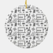 Science Biology Physics Geography Math Pattern Keramikornament (Hinten)