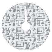 Science Biology Physics Geography Math Pattern Polyester Weihnachtsbaumdecke (Vorderseite)