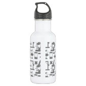 Science Biology Physics Geography Math Pattern Trinkflasche (Rückseite)