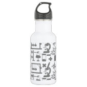 Science Biology Physics Geography Math Pattern Trinkflasche (Vorderseite)