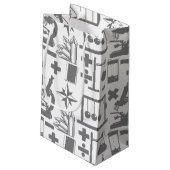 Science Biology Physiology Geology Math Pattern Kleine Geschenktüte (Rückseite Schrägansicht)