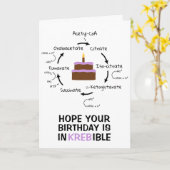 Science Birthday Krebs Zyklusbiologie Lehrer Karte (Gelbe Blume)