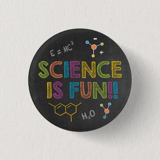 Science Birthday Party | Wissenschaft ist Spaß Button (Vorderseite)