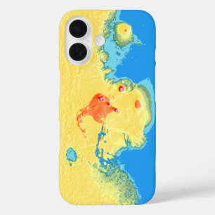Science Black Blue Red Mars Terraforming Art iPhone 16 Hülle