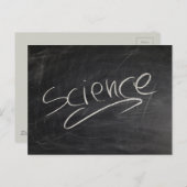SCIENCE BLACKBOARD CHALK BACKGRUND POSTCARD POSTKARTE (Vorne/Hinten)