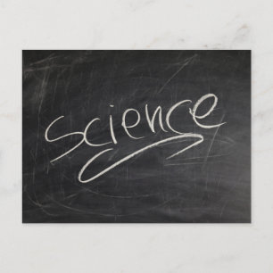 SCIENCE BLACKBOARD CHALK BACKGRUND POSTCARD POSTKARTE