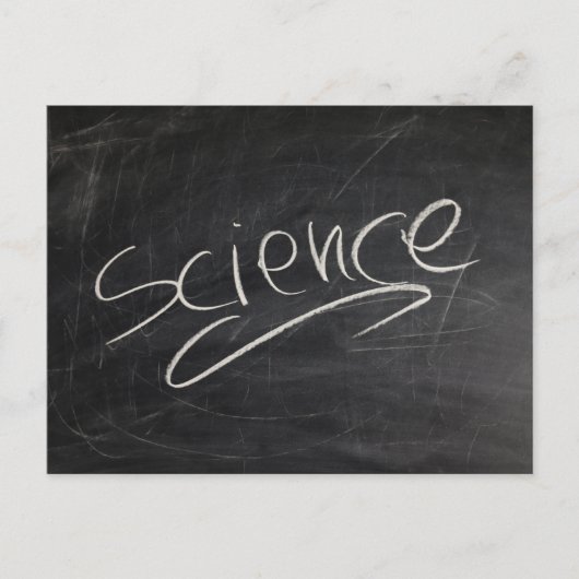 SCIENCE BLACKBOARD CHALK BACKGRUND POSTCARD POSTKARTE (Vorderseite)