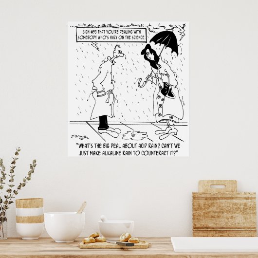 Science Cartoon 7084 Poster (Küche)