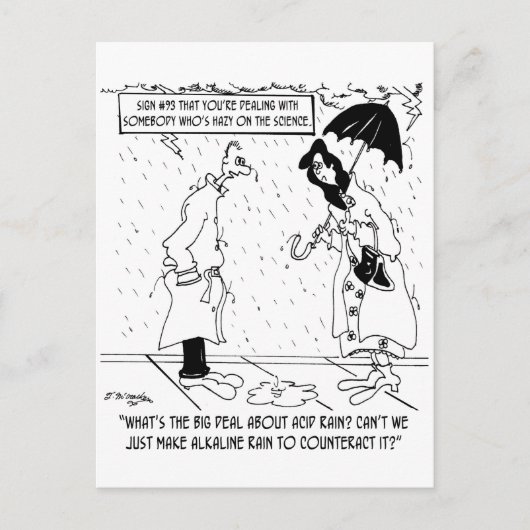 Science Cartoon 7084 Postkarte (Vorderseite)