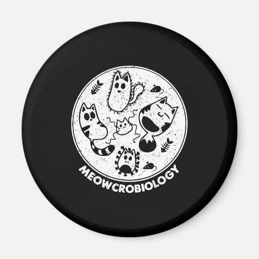 Science Cat Meowcro Biologie Magnet (Vorne)