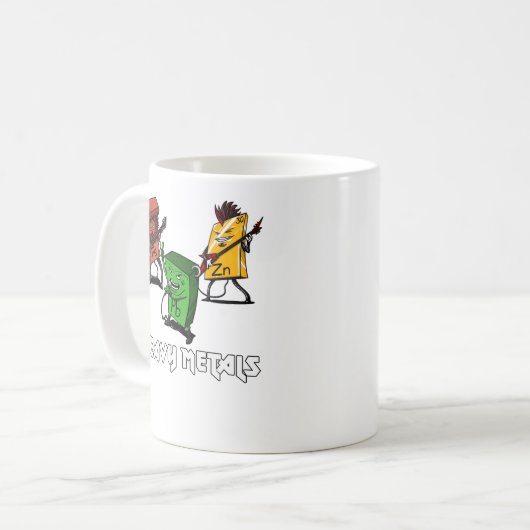 Science Chemical Heavy Metals Nerd Geek Kaffeetasse (Vorderseite Links)
