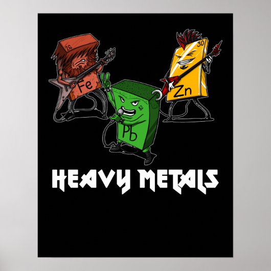 Science Chemical Heavy Metals Nerd Geek Poster (Vorne)