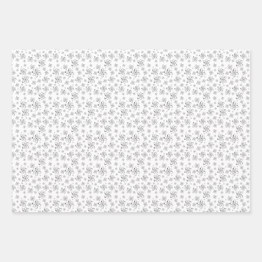 Science Chemie Atom Symbol B & W Thema Geschenkpapier Set (Vorderseite 3)